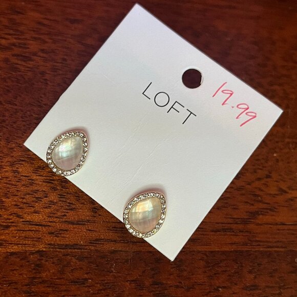 Loft teardrop pavé earrings NWT - Picture 4 of 8
